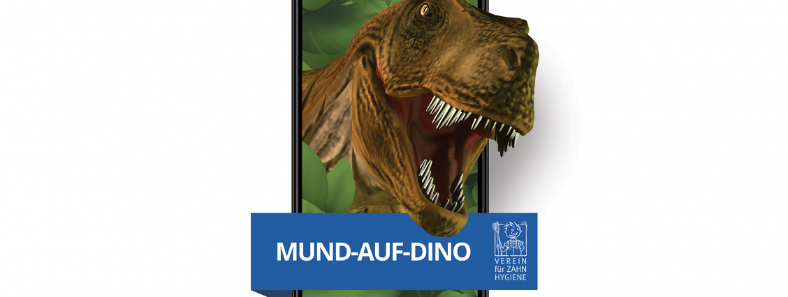 Mund auf Dino