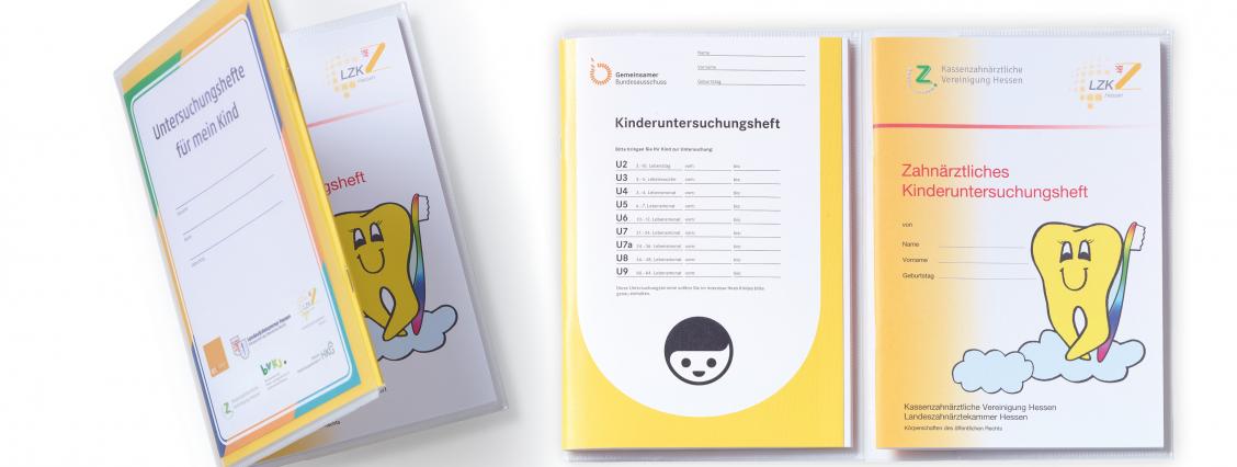 In Hessen erhalten Eltern neugeborener Kinder in Kürze das ärztliche und das zahnärztliche Kinderuntersuchungsheft in einer Mappe Kinderuntersuchungshefte im Doppelpack